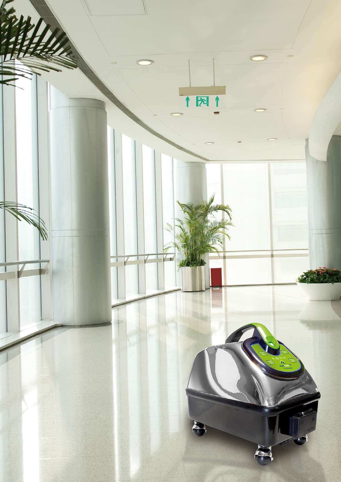 Vertikal dampstråle fra MediCleanTec dampdyse